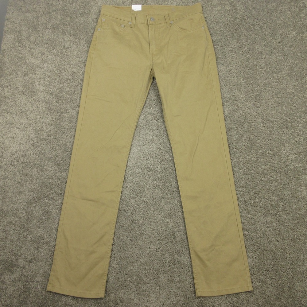 Levis Jeans Mens 32x32 Beige 511 Slim Straight All Season Tech Denim Pants‎ NEW